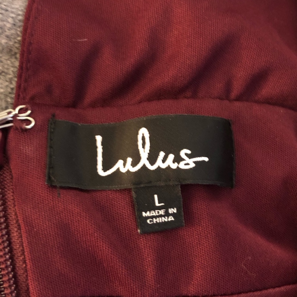 Lulu’s Heavenly Hues Burgundy Maxi Dress. Hemmed - Picture 3 of 3